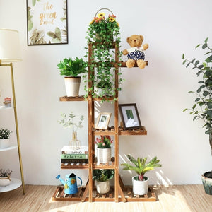 I6 Tier Wooden Plant Stand - Stylehomes.store