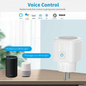 Smart Plug WiFi Socket EU 16A/20A Power Monitor Timing Function Tuya