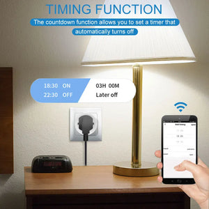 Smart Plug WiFi Socket EU 16A/20A Power Monitor Timing Function Tuya