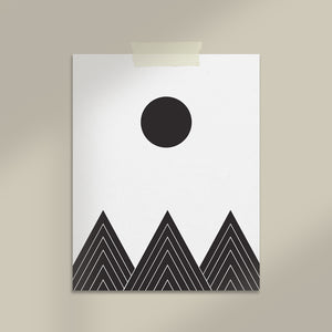 Black Triangles Scandinavian Art Print - Stylehomes.store