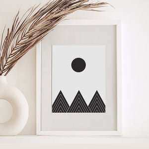 Black Triangles Scandinavian Art Print - Stylehomes.store