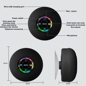 Portable Waterproof RGB BT Sucker Speaker - Stylehomes.store